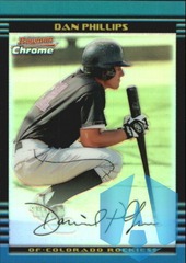 2002 Bowman Chrome Refractor 089/500 Dan Phillips #203 Rookie RC